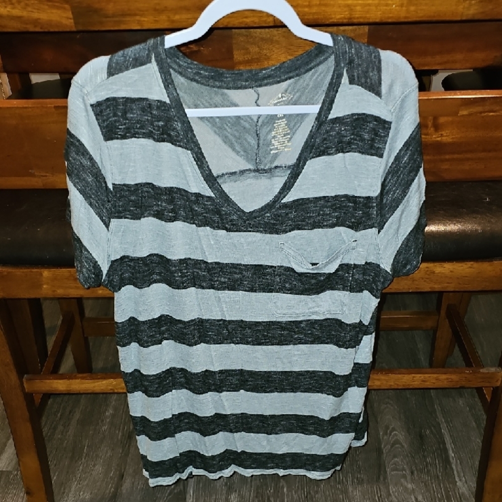St Johns Bay!! Striped V-Neck T-Shirt. Plus sz 2X!
